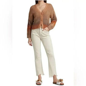 NWT! Jonathan Simkhai RIVER STRAIGHT LEG DENIM in Ecru